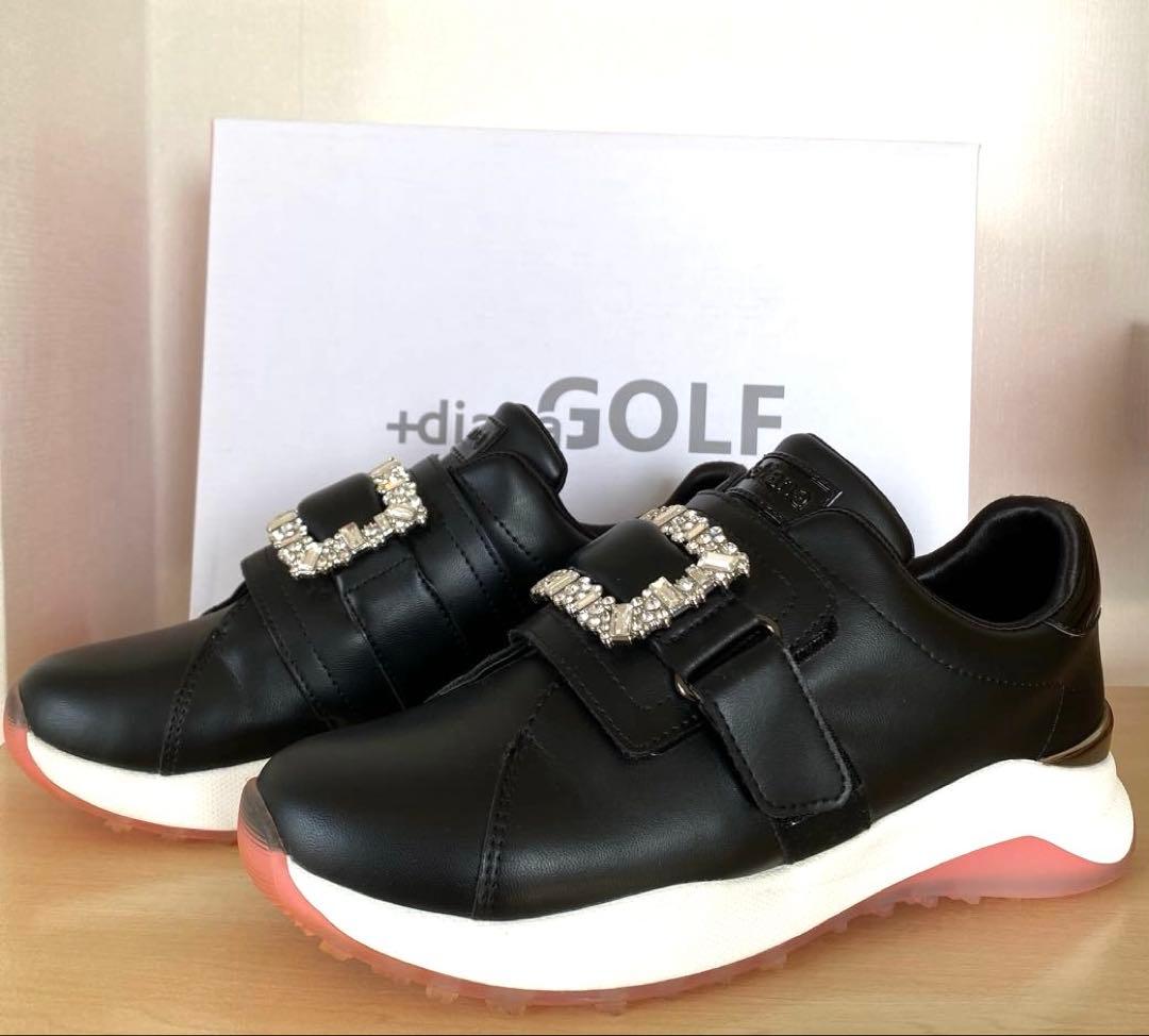 ＋dianaGOLF Diana ゴルフシューズ　黒　23.5 美品