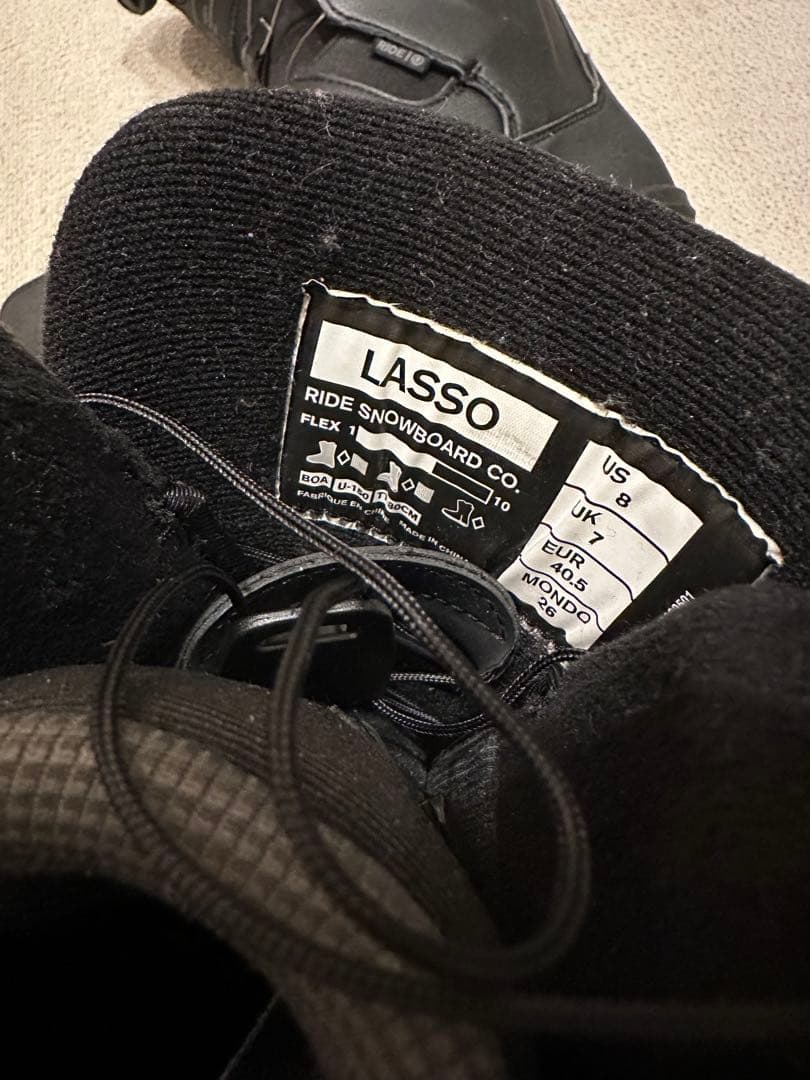 LASSO ブラック スノーボードブーツ　ride ブラック　26