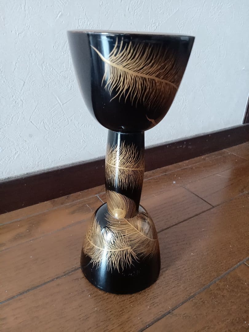 和楽器 小鼓胴 孔雀の羽