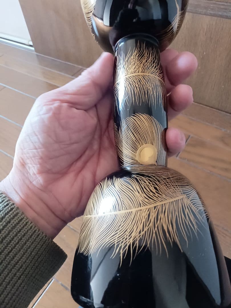 和楽器 小鼓胴 孔雀の羽