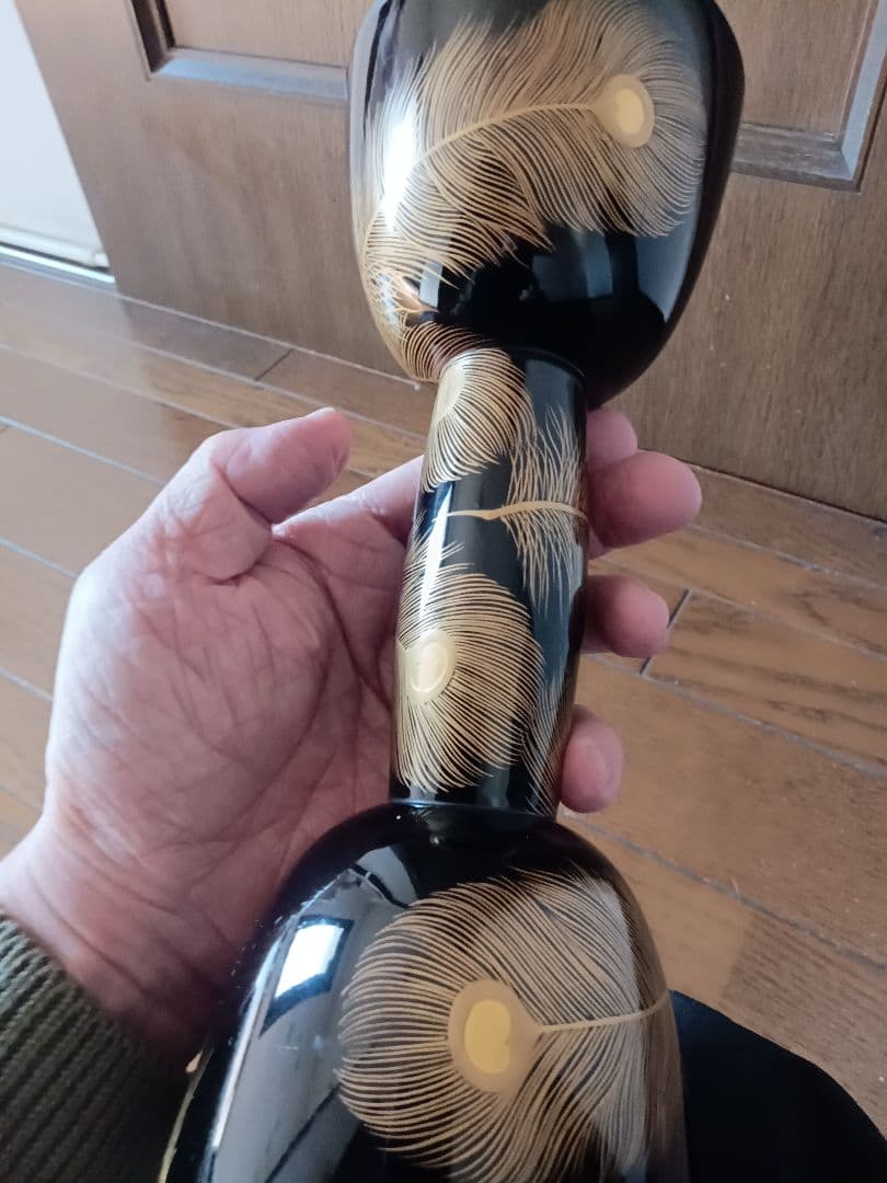 和楽器 小鼓胴 孔雀の羽