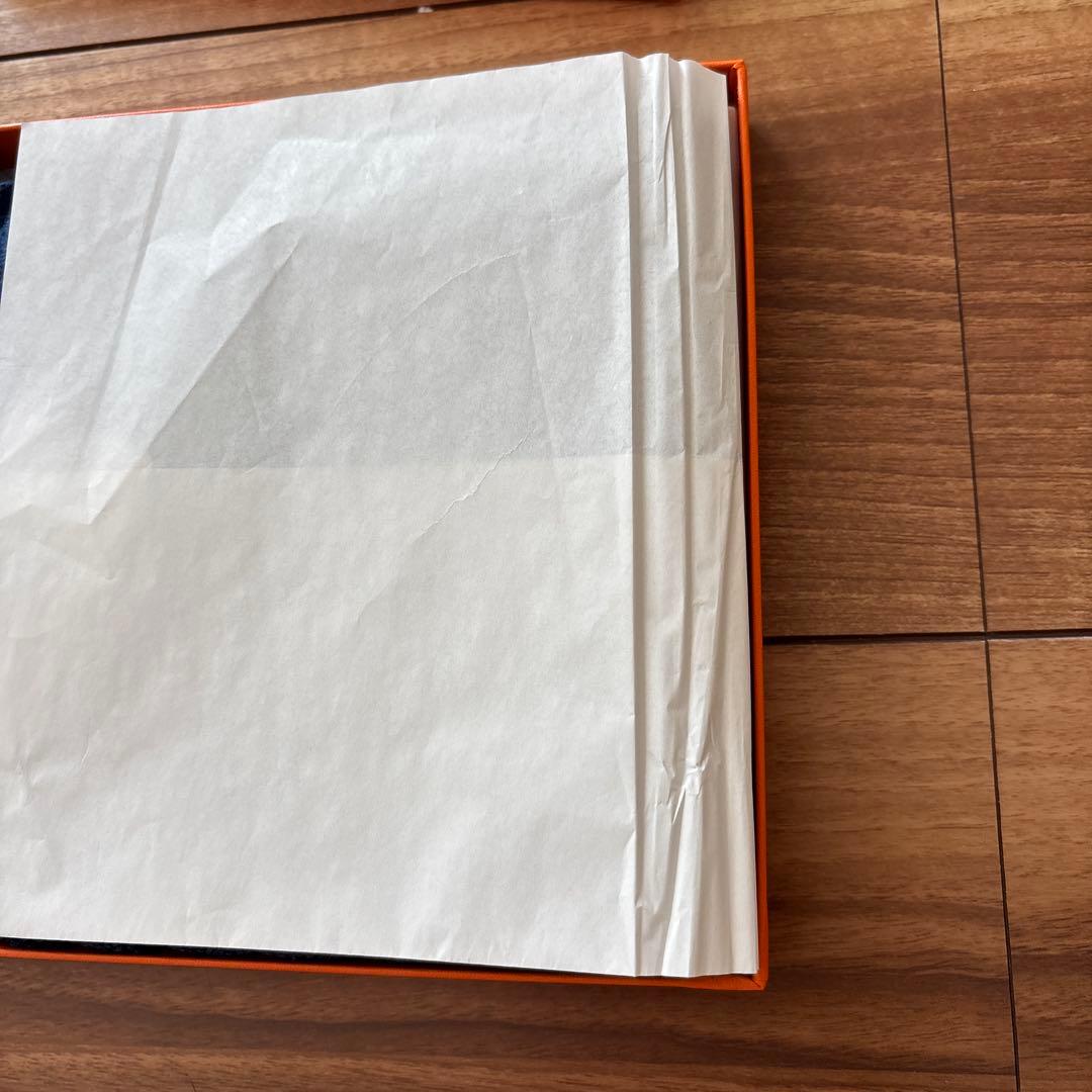 【新品未使用】エルメス　ハンドタオル　ネイビー