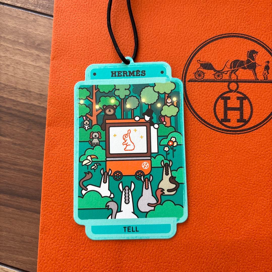 【新品未使用】エルメス　ハンドタオル　ネイビー