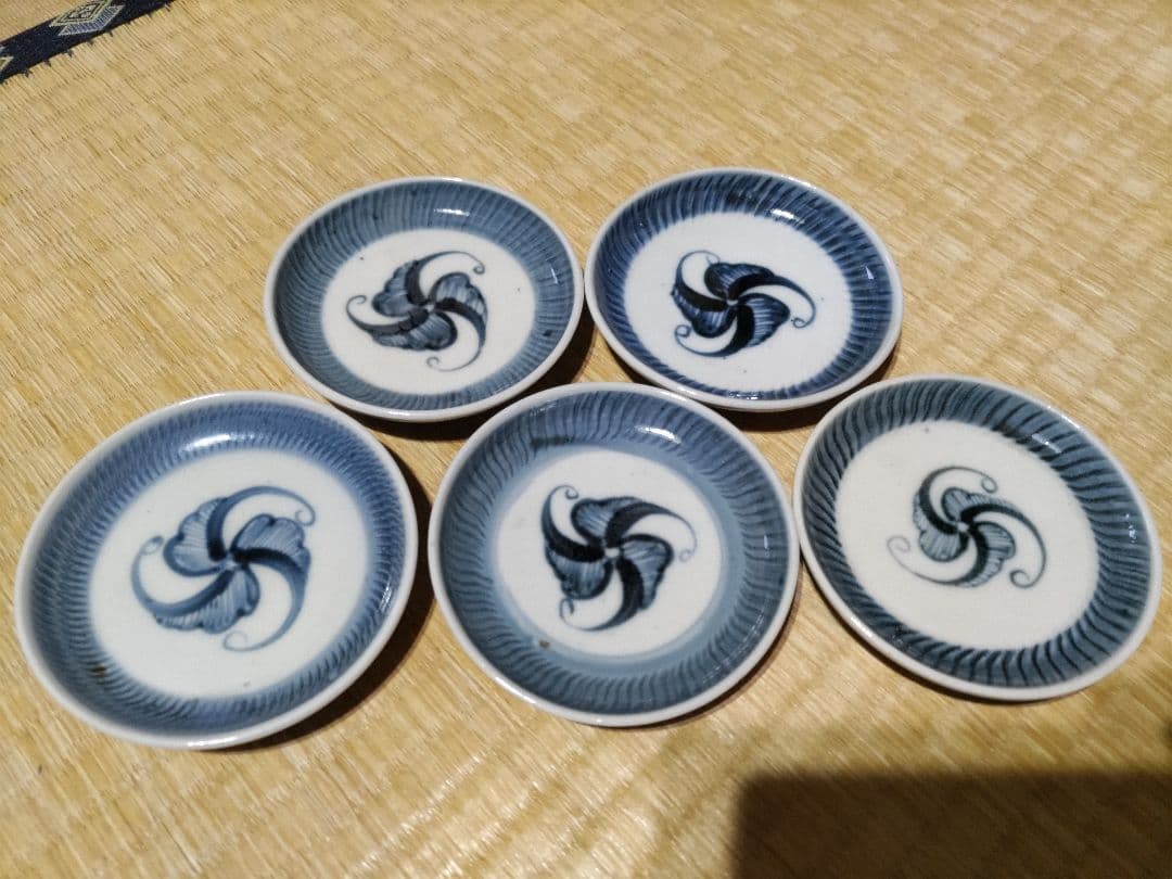 瀬戸太白手　or　瀬戸染付磁器　小皿（５枚セット）美品！
