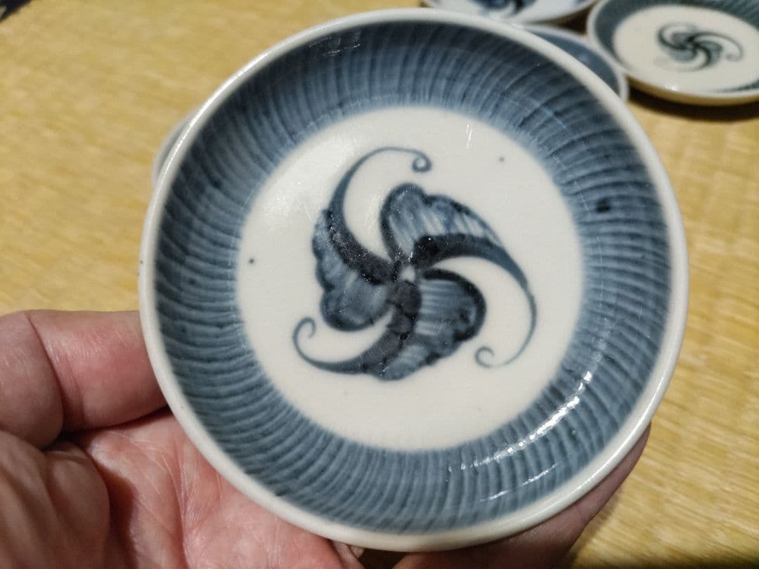 瀬戸太白手　or　瀬戸染付磁器　小皿（５枚セット）美品！
