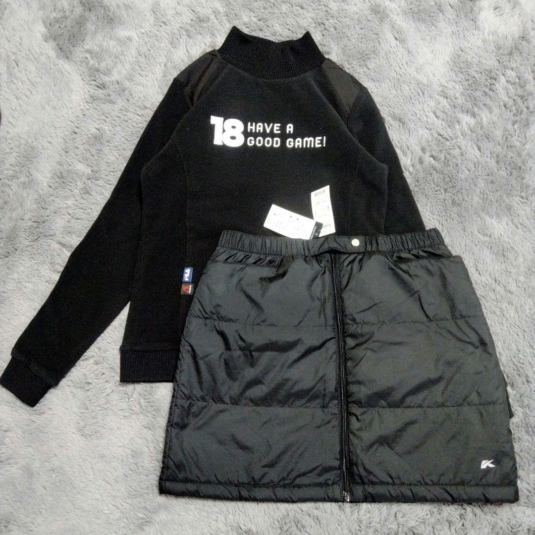 FILA♡kasco モックネック*フリース♡中綿スカート♡M　ゴルフ テニス