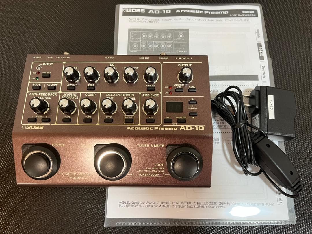 BOSS AD-10 アコギ用プリアンプ