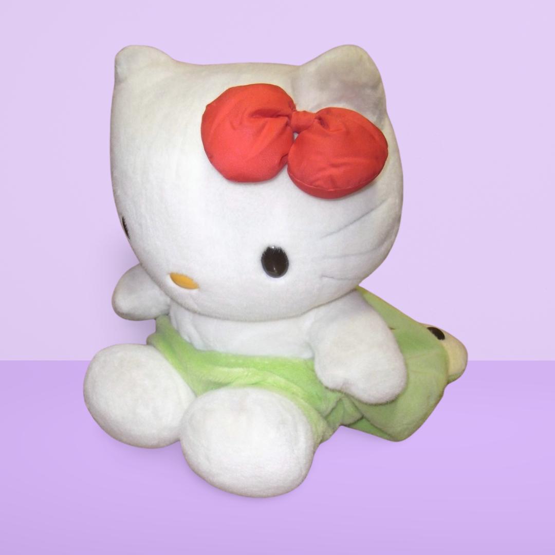 [045-jj] ハローキティ　特大サイズ　ぬいぐるみ　着ぐるみ　カエル