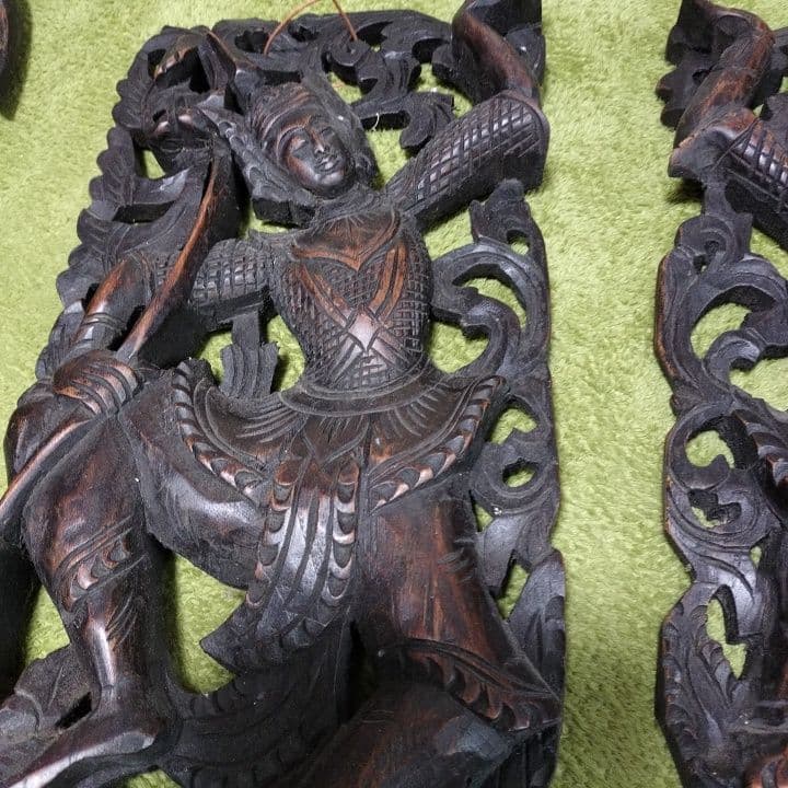 木製彫刻インドネシア2点セット