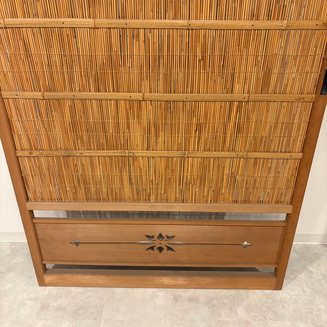 古い建具 1枚 簾戸 すど 葦戸よしど 夏障子 御簾戸　1/2