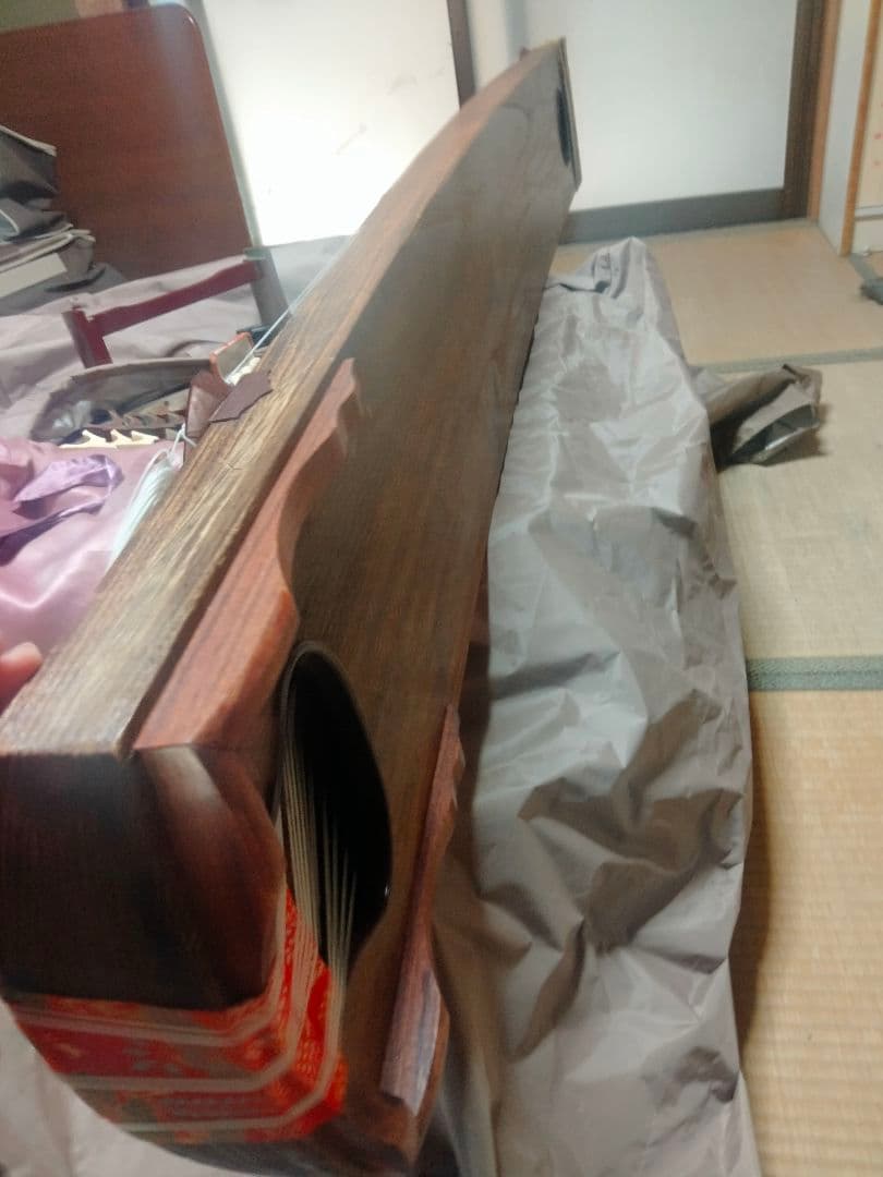 箏 琴 13弦 弦楽器 伝統楽器 お琴 レトロ 詳細不明 琴台 琴枕 琴爪