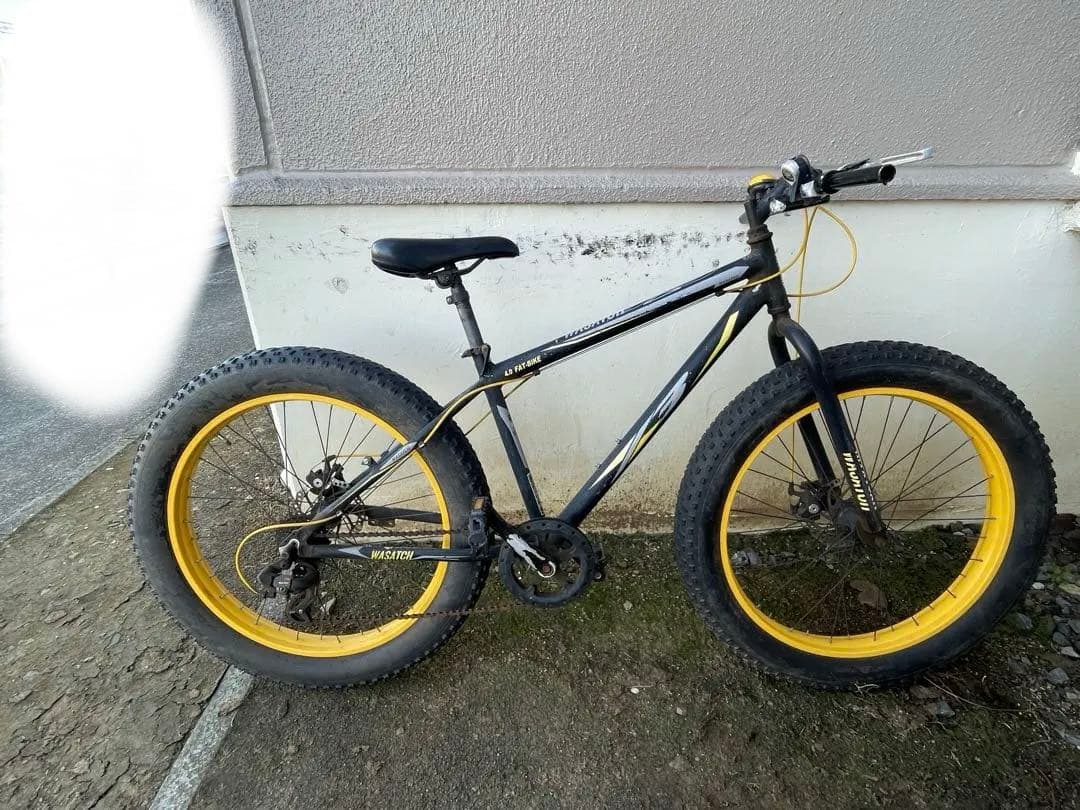 ファットバイク 7段変速 黒/黄色