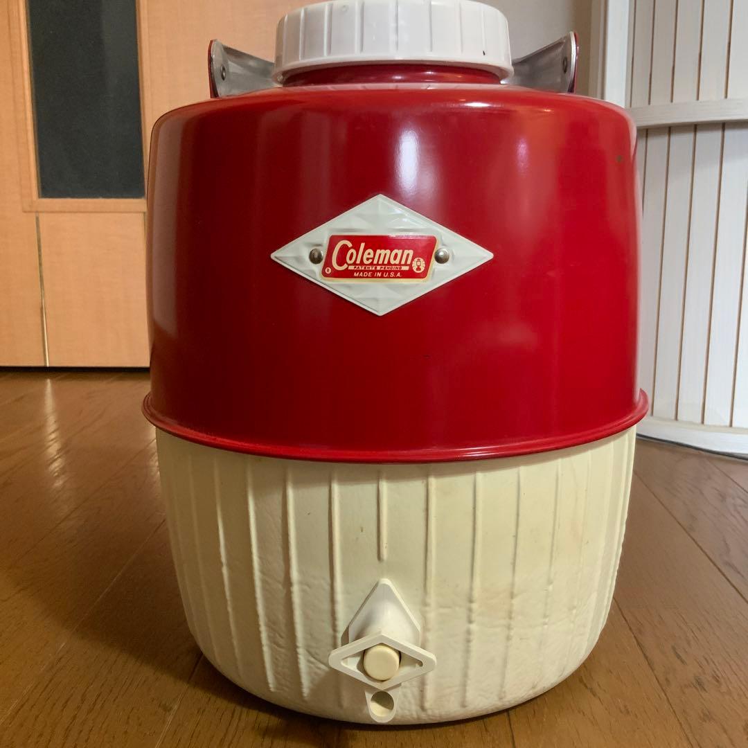 coleman ヴィンテージ ジャグ ダイヤロゴ レッド/ホワイト アウトドア