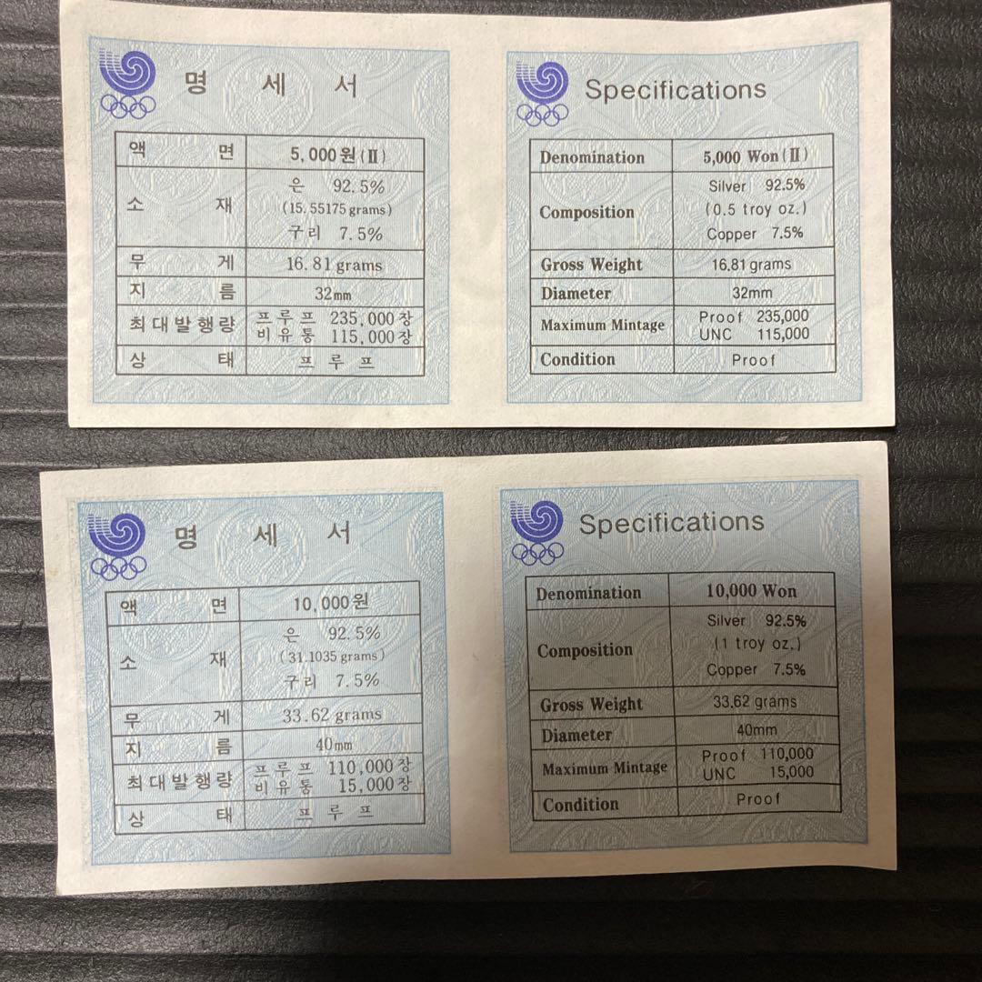 韓国記念銀貨　銀含有量　約46.6g