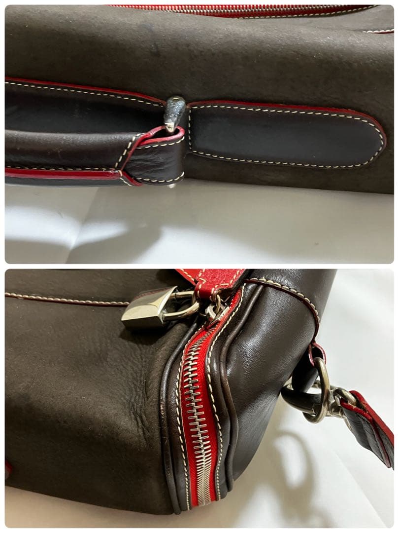 希少Ferrariフェラーリ本革レザートラベルバッグ　ガーメントバッグ2way