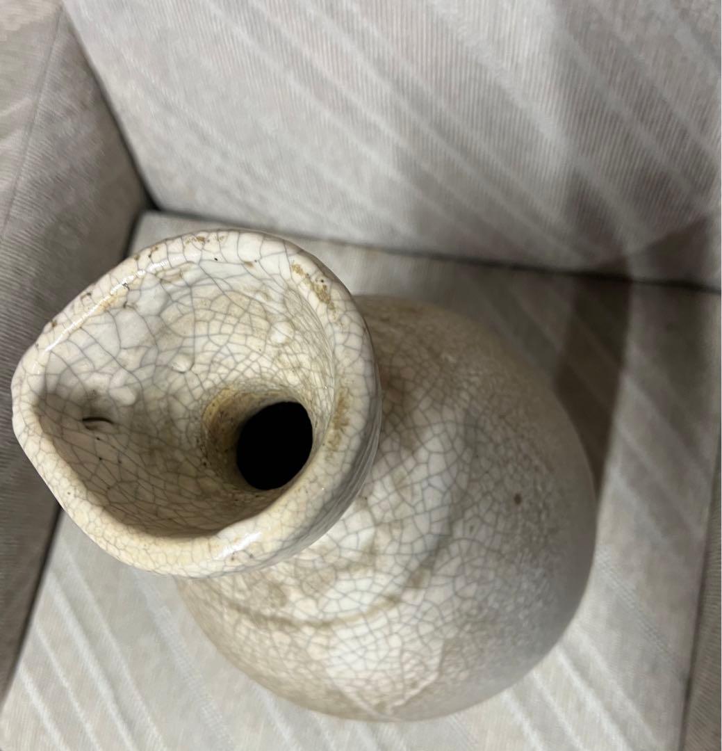 大津絵 鬼の寒念佛 絵付 大徳利 陶器 骨董品 花瓶 インテリア アンティーク