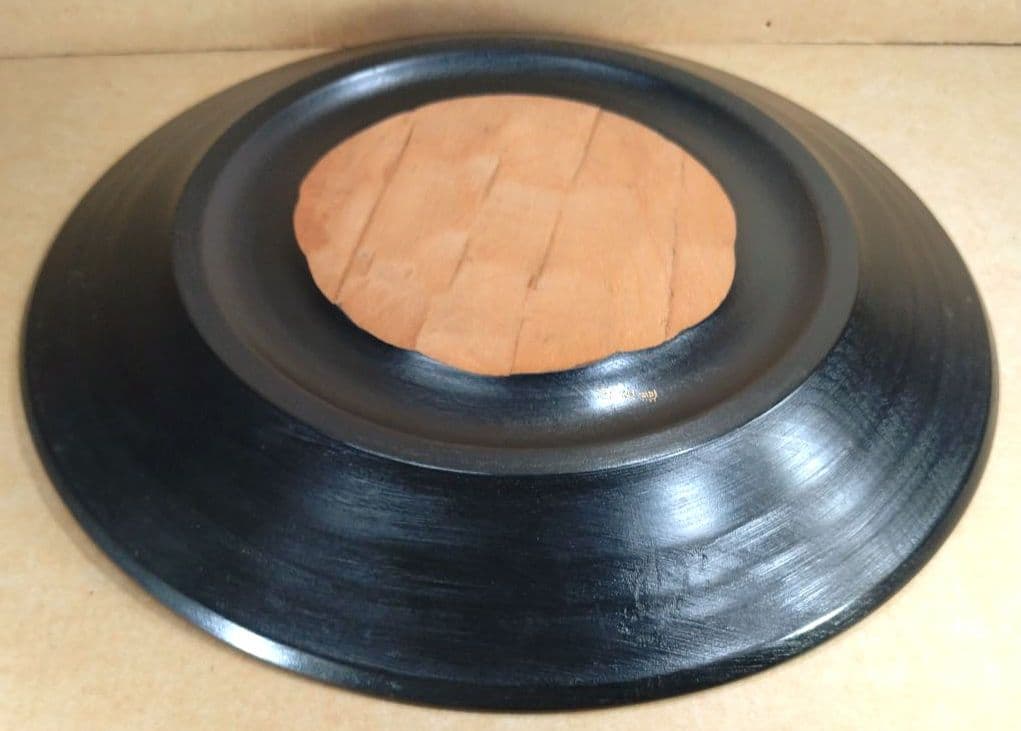 しんのすけ123【本物保証】四代川端近左 唐物写独楽菓子盆 塗共箱 最上手