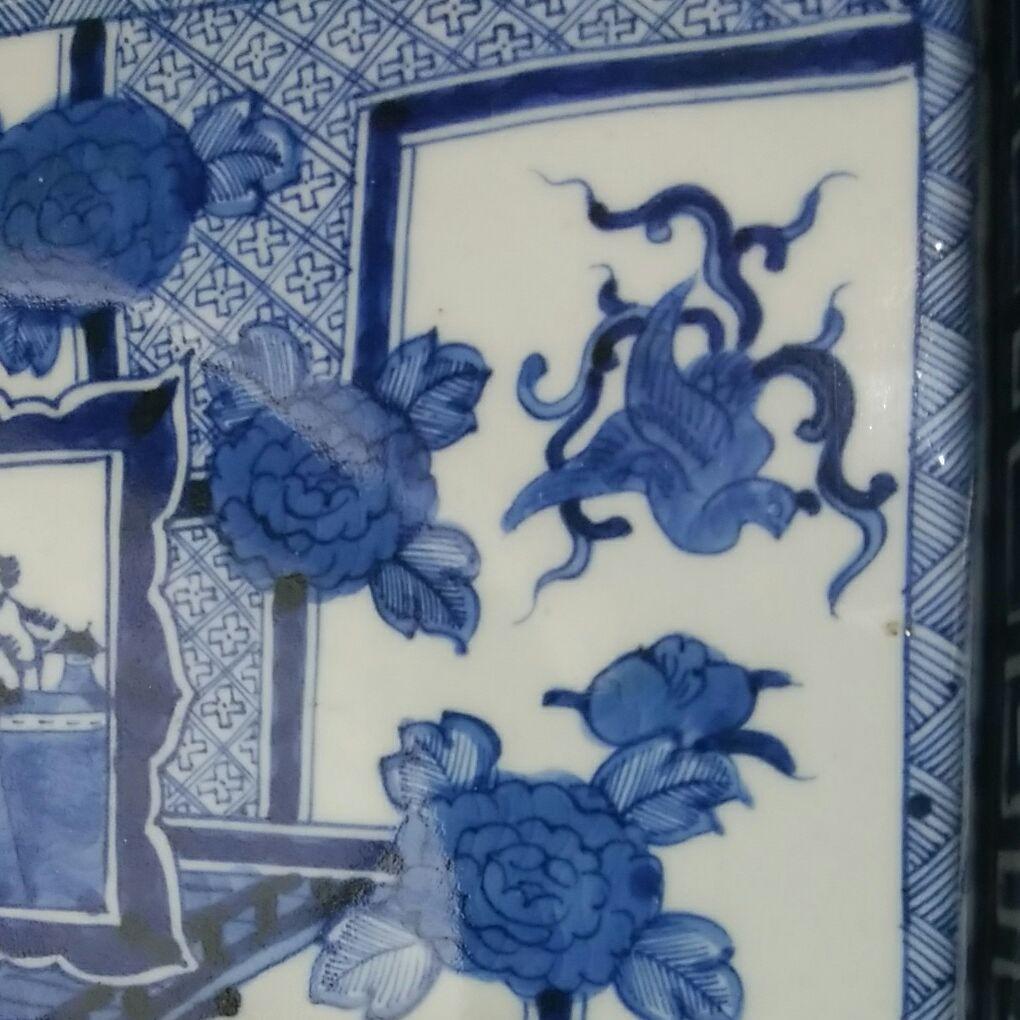 282  古伊万里　染付　角皿