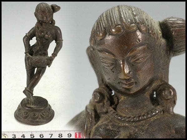 古銅 踊子 像 ガンダーラ 仏教(K-XA902)