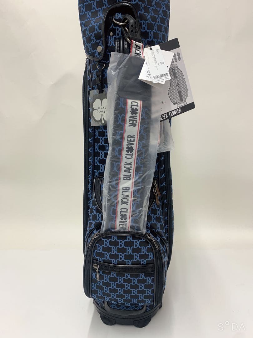 新品  ブラッククローバー キャディバッグ ヘッドカバー付き ブルー
