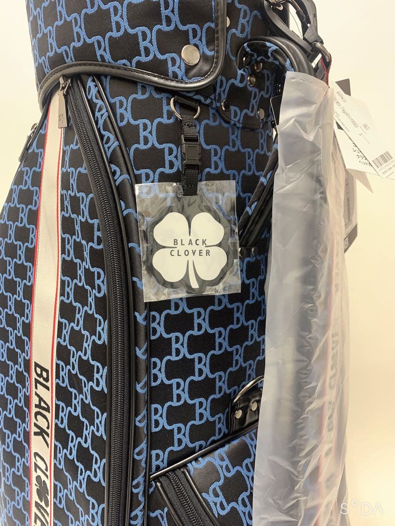 新品  ブラッククローバー キャディバッグ ヘッドカバー付き ブルー