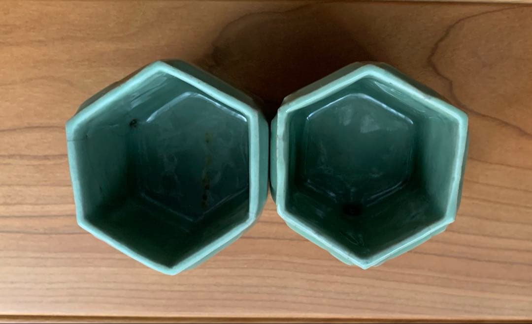 希少　六代　館林源右衛門　作　有田焼　青磁源氏香之図聞香炉　1対