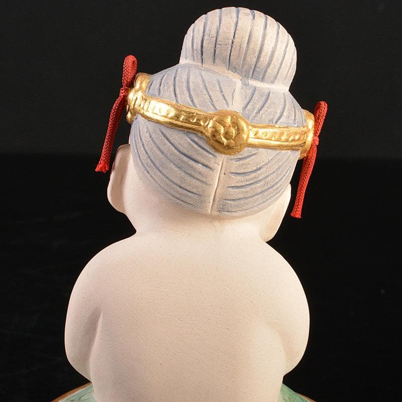 博多人形　人形師　二代　戸畑茂四郎作　「香る観音」　立札付　M　R7156