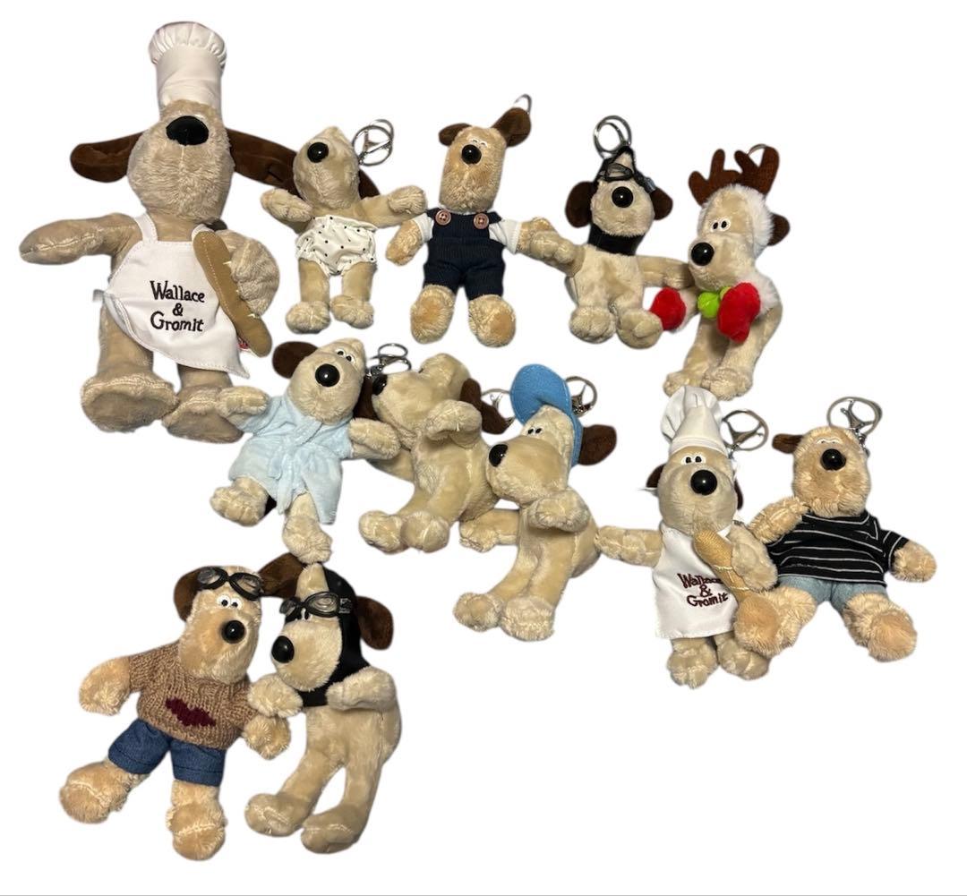 グルミット ぬいぐるみ キーホルダー キーリング 合計12点セット