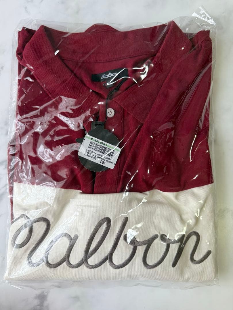 新品 正規品 マルボンゴルフMalbon Golf ポロシャツ 長袖 Lサイズ