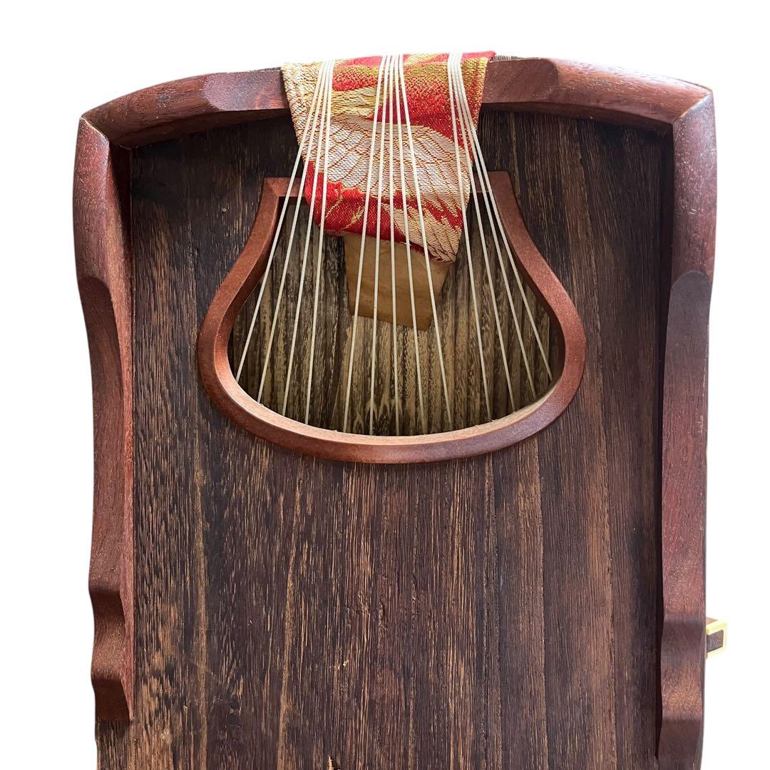 【現状品】琴 すだれ彫 蒔絵 13弦　鳳凰