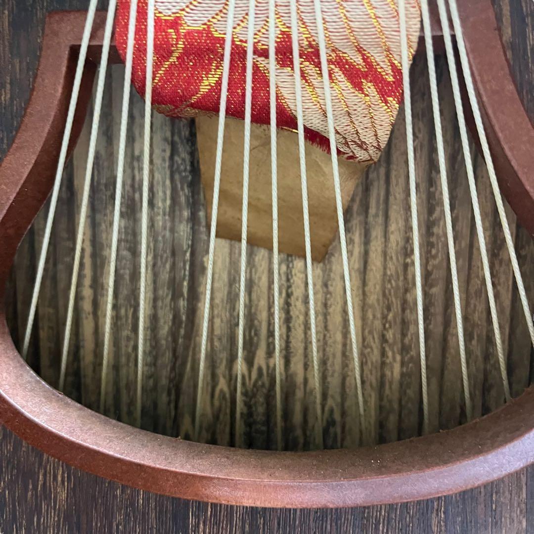 【現状品】琴 すだれ彫 蒔絵 13弦　鳳凰