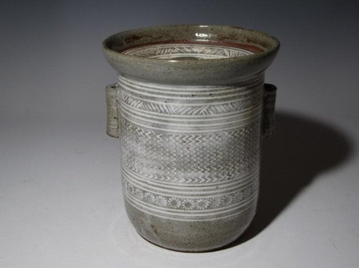 ○真清水蔵六 三嶋写水指 美しい造形の逸品! k336