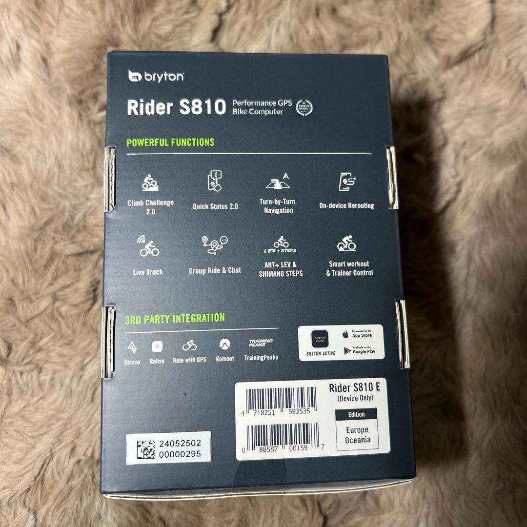 新品未開封　ブライトン Bryton Rider S810E (本体のみ)