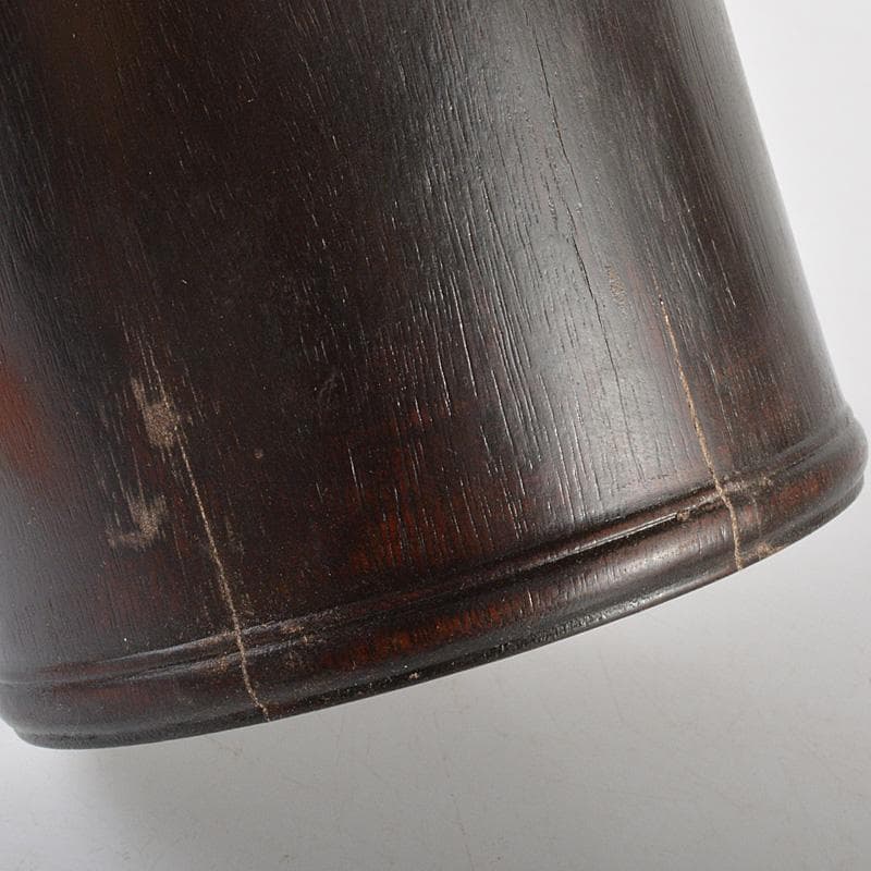 中国　書道具　唐木紫壇製　筆筒　N　6375E