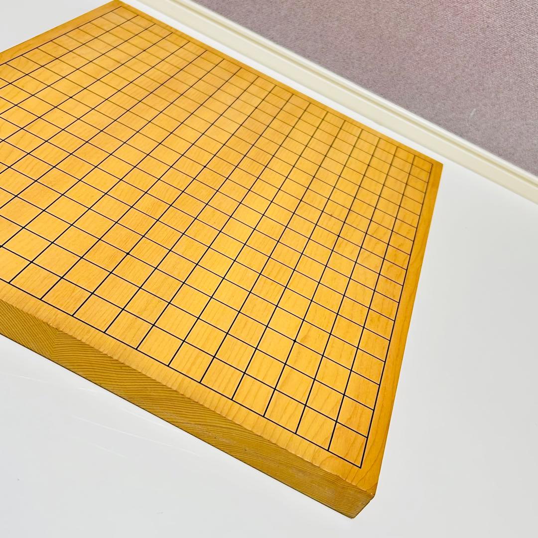【極上品】卓上碁盤 高級天然木 ハギ板 天地柾 約1寸 2枚継