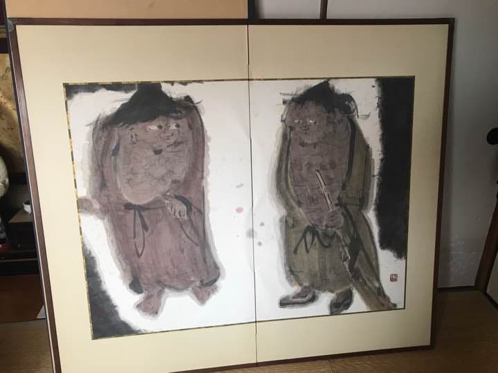 水墨画屏風  観山 南條 正一