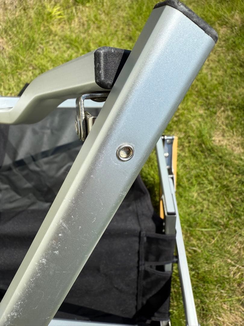  peak ガーデン ローチェア30 ブラック 美品 脚キャップセット