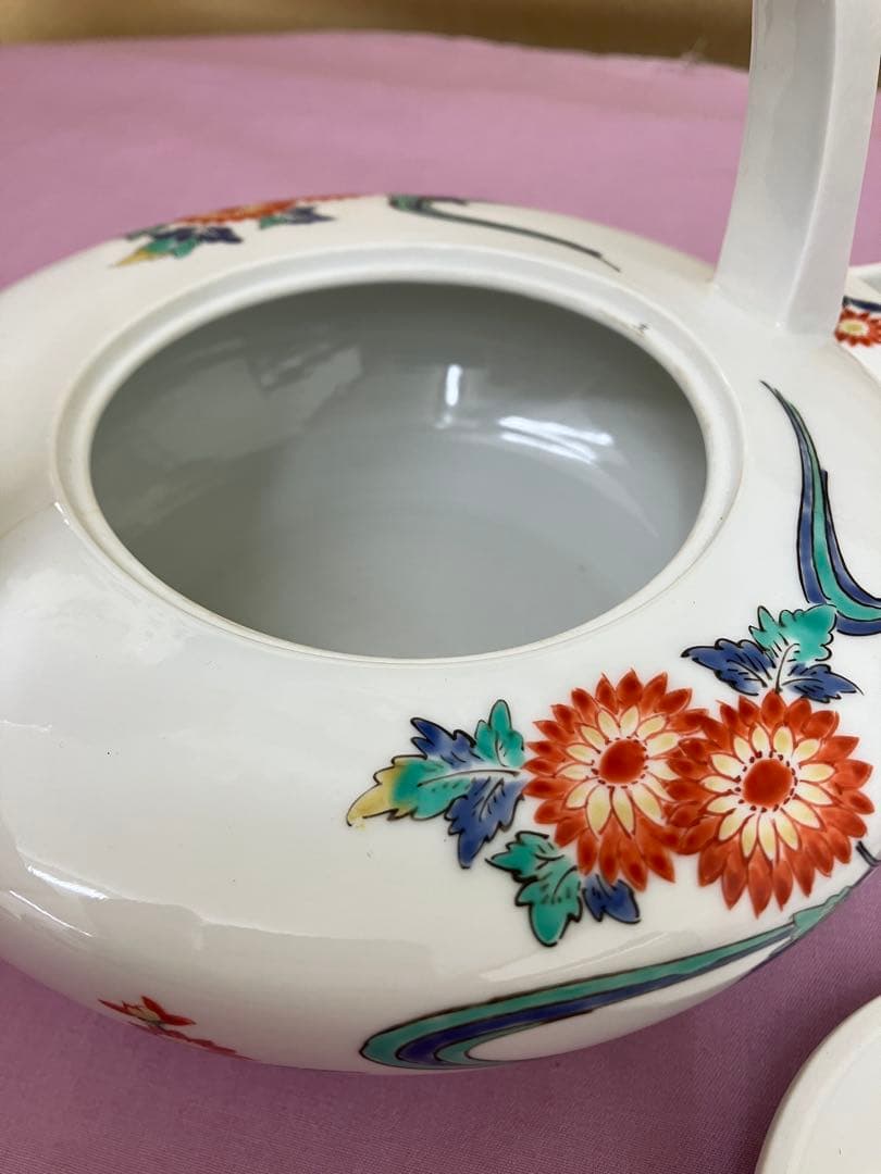 濁手　菊花文銚子