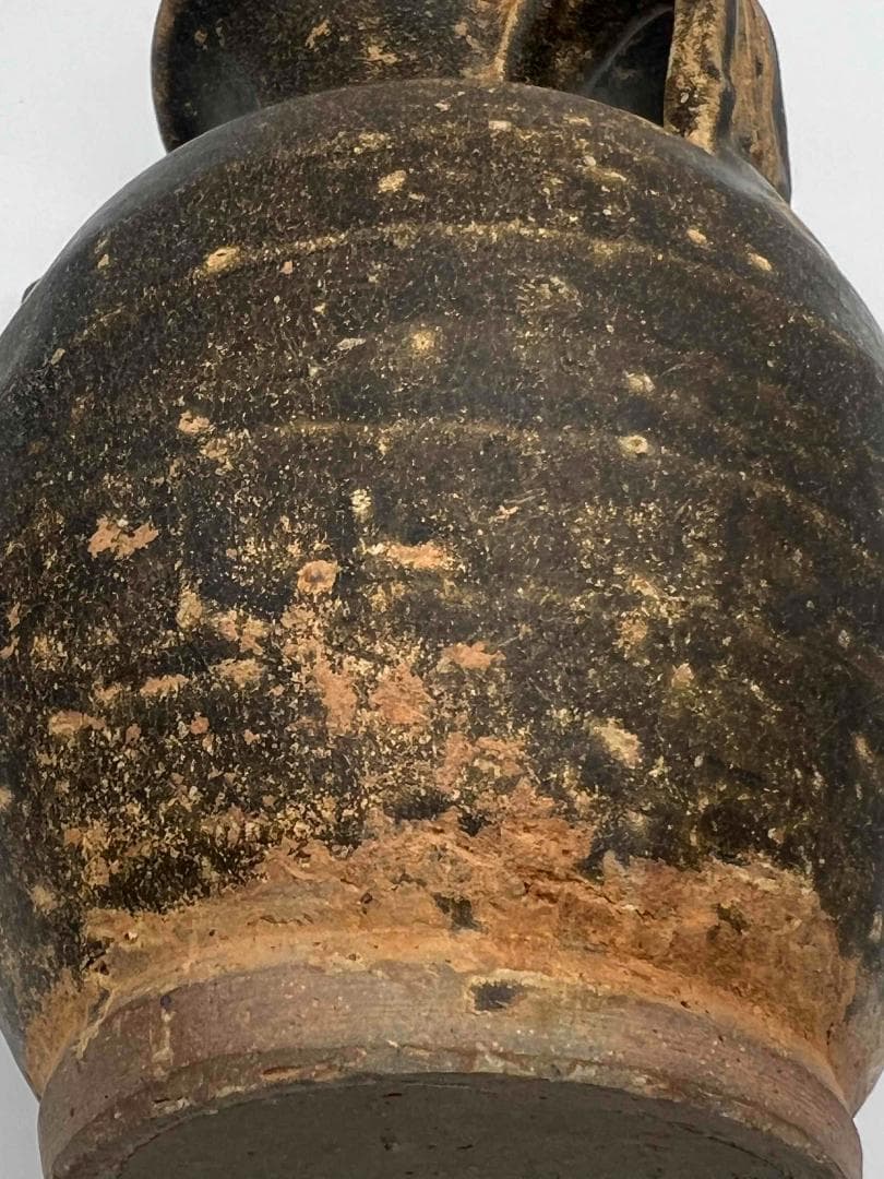 宋 古吉州窯黑釉執壺 水注 水滴　水指　水差し 古賞物　華道　香具(A-61)