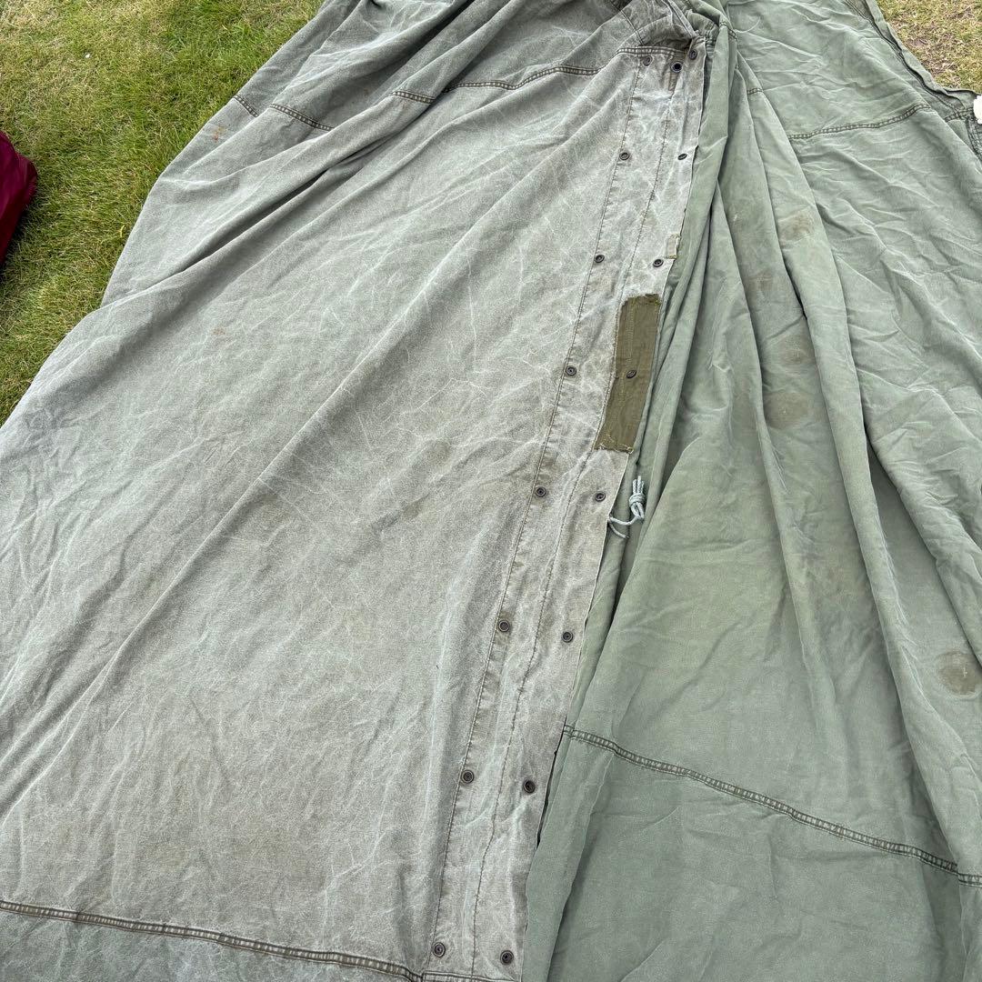 US バップテント コットン 軍幕　実物ミリタリー 軍物 軍モノ