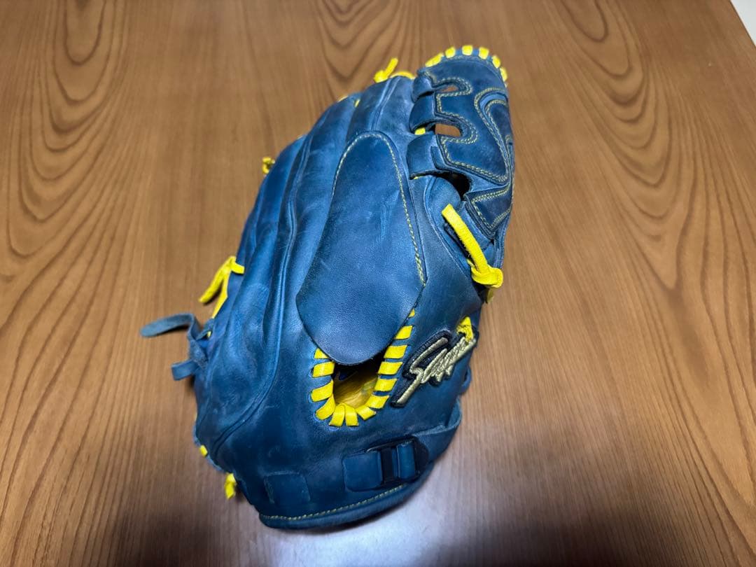 世田谷　【久保田スラッガー】ピッチャー用オーダーグローブ　軟式　青 袋付き
