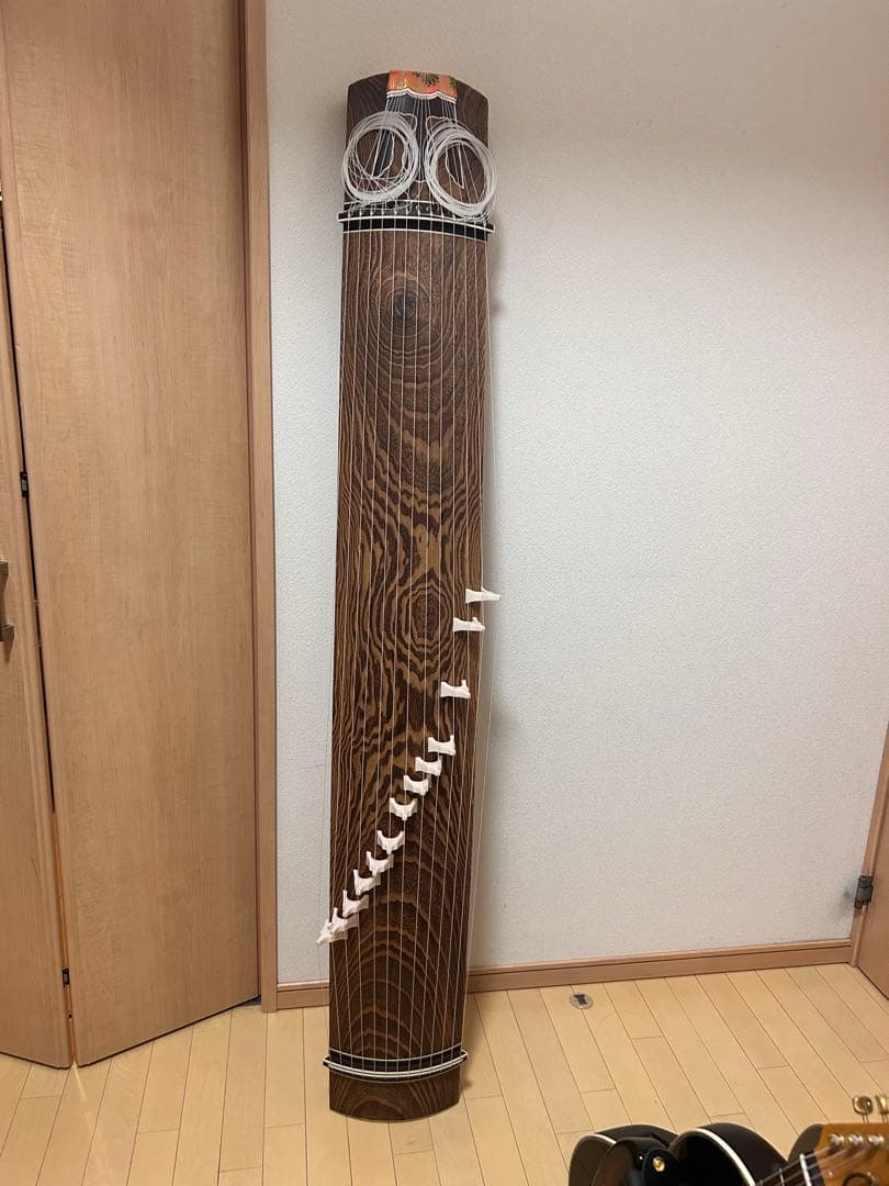 野田屋 木製 筝 茶色 桜の木