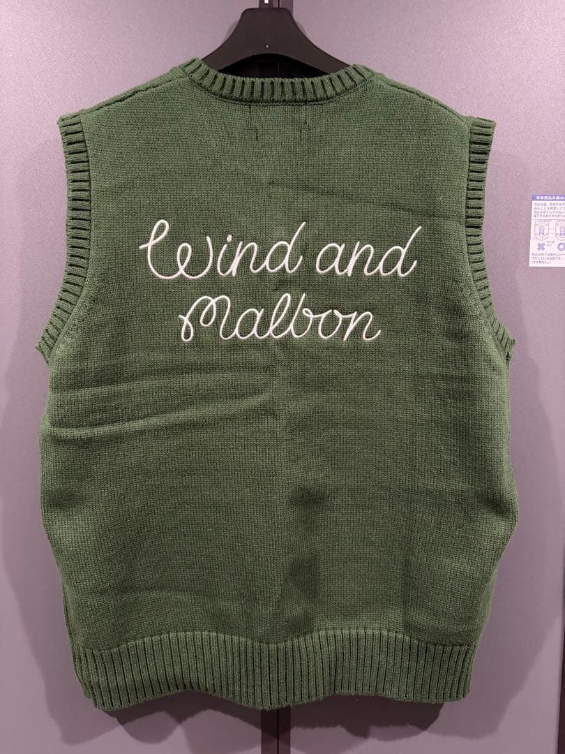 MALBON GOLF × WIND AND SEA コラボ　ベスト　ニット