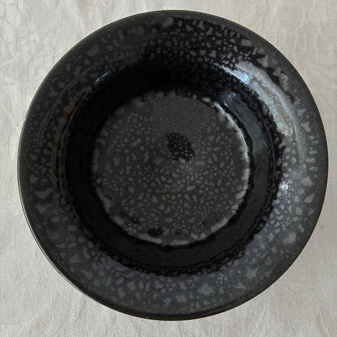 作家物 永見鴻人作 油滴天目 組鉢 中鉢 5客セット 骨董品 桐箱入り