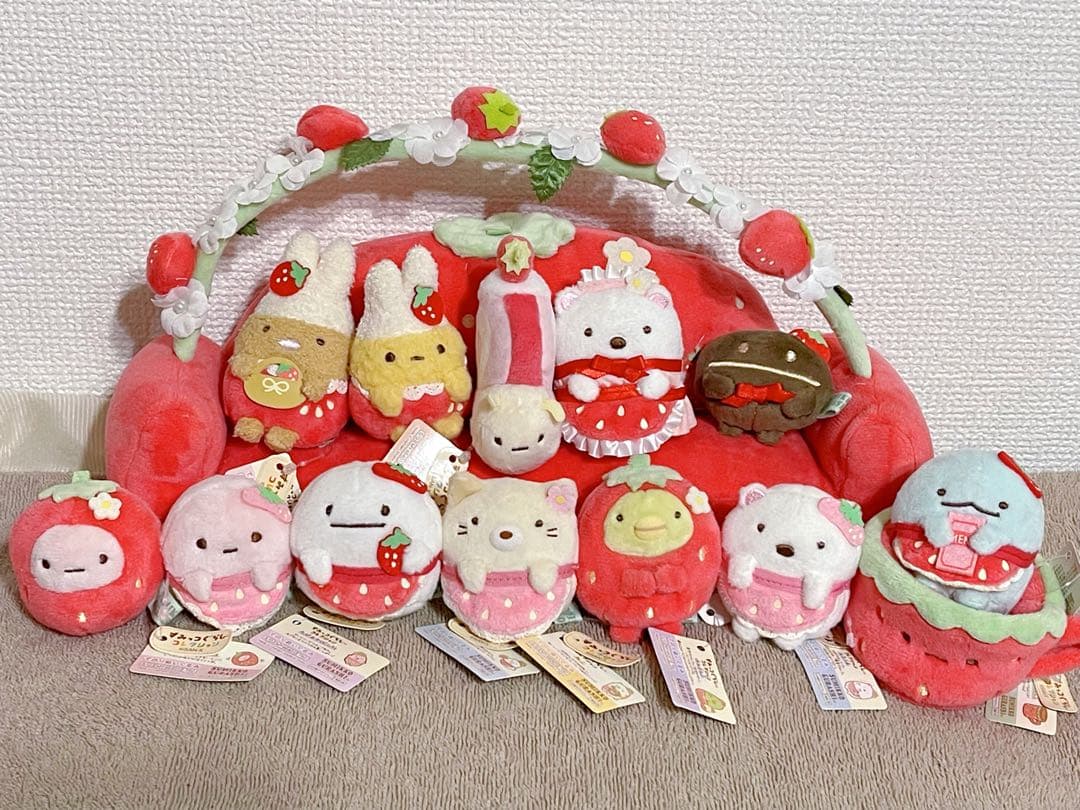 喫茶すみっコでいちごフェア てのりぬいぐるみ