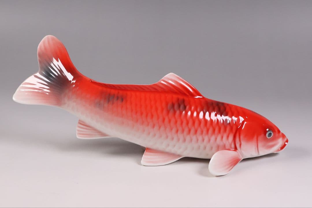 【CM350】日本陶器会社 錦鯉 置物 ボーンチャイナ オールドノリタケ