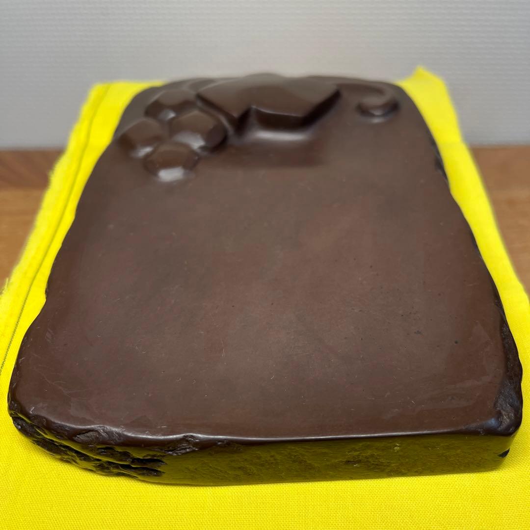 ⭕️赤間硯　名工　堀尾卓司　みのり文研　新品美品　希少　特殊硯　女性好み