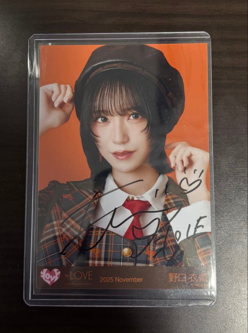 野口衣織 直筆 ラブソングに襲われる 生写真