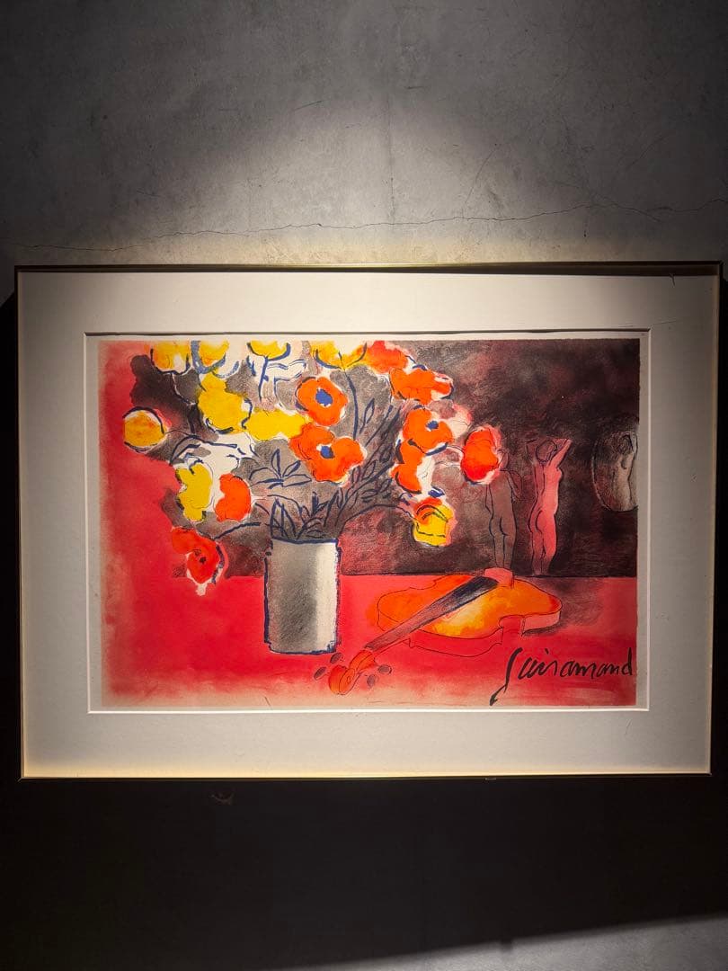 ポールギヤマン【バイオリンと花束】