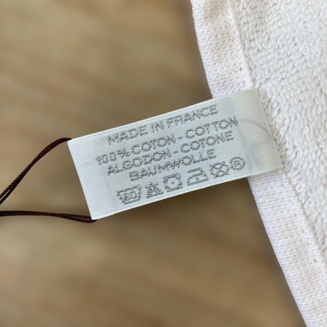 HERMES エルメス alalon アヴァロン Hロゴ タオルハンカチ ピンク